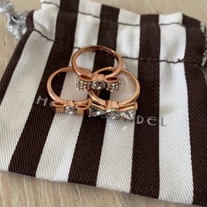 Henri bendel rose gold bow ring